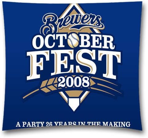 Milwaukee Brewers October Fest Pillowcase, Coolest Baseball Pre-Shrunk Cotton Linen Cushion Cover, 18X18 inches MLB Pillow Sham