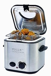 1-1/4-Quart stainless steel deep fryer with basket, limited time only