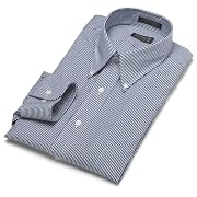 Arrow Men's Wrinkle Free Pinpoint Fancy Long Sleeve
