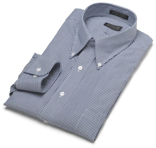 Arrow Men's Wrinkle Free Pinpoint Fancy Long Sleeve