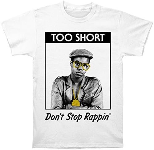 Too Short Men's Don't Stop Rappin' T-shirt Medium White
