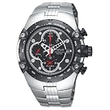 Pulsar Mens Tech Gear Alarm Chronograph Silver-Tone Watch #PF3527 by Pulsar