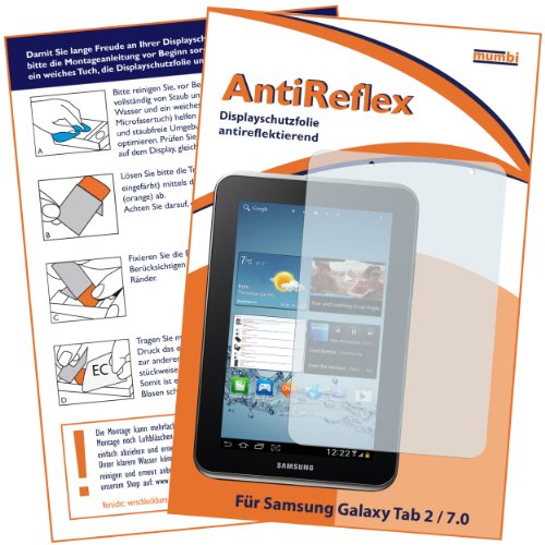 mumbi Displayschutzfolie Samsung P3110 Galaxy Tab 2 7.0 17,8 cm (7 Zoll) Schutzfolie AntiReflex antireflektierend