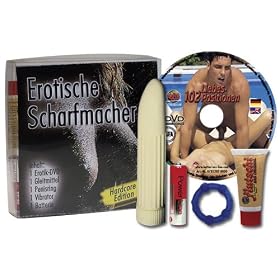 Coffret Kit Erotique Vibromasseur Cockring Lubrifiant + DVD Hard