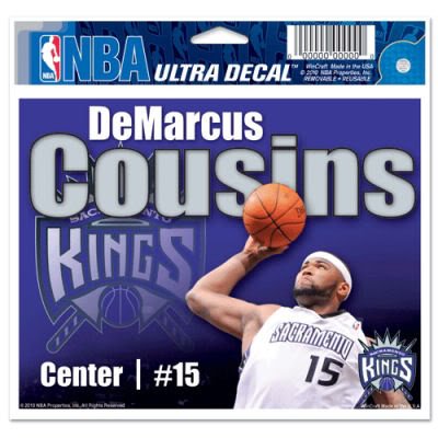 DeMarcus Cousins - Sacramento Kings 5x6 Cling Decal
