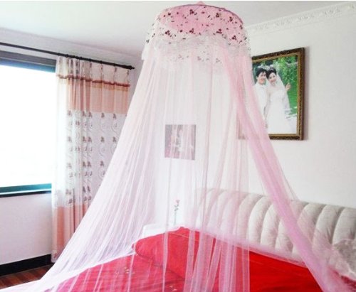 New Round Lace Curtain Dome Bed Canopy Netting Princess Mosquito Net ... New Round Lace Curtain Dome Bed Canopy Netting Princess Mosquito Net ...
