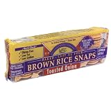 Brown Rice Snaps Toasted Onion with Organic Brown Rice 3.5 Ounce Packs Pack of 12 by Brown Rice Snaps