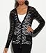 G by GUESS Kelse Lace Cardigan, BLACK (MEDIUM)