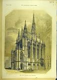 1856 SAINT CHAPELLE PARIS RESTORED BUILDING CHURCH