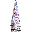 5/8" Acrylic Rainbow Bubblegum Spatter Straight Taper