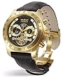 Perigaum Mens Gold w/ Black Dial Transatlantic Watch