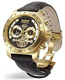 Perigaum Mens Gold w/ Black Dial Transatlantic Watch