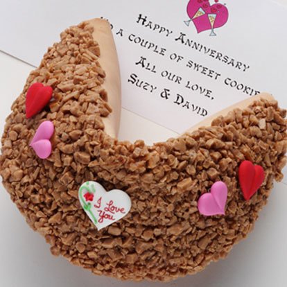 Good Fortunes® Gigantic I Love You Fortune Cookie with Carmel and Toffee Crunch by Good Fortunes®