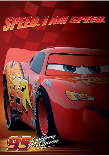 DISNEY CARS MOVIE POSTER - LIGHTNING McQUEEN AM SPEED