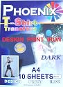 A4 Size Iron On T Shirt Transfer Paper FOR Dark Colour Fabrics 10 Sheets : print your own designs, drawings, company logos for business marketing, motos, motifs, clip art, digital camera photos of family, friends, pets, bithhdays, hobby clubs, football clubs, Pub quiz, hen and stag party using ink jet printers