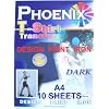 A4 Size Iron On T Shirt Transfer Paper FOR Dark Colour Fabrics 10 Sheets : print your own designs, drawings, company logos for business marketing, motos, motifs, clip art, digital camera photos of family, friends, pets, bithhdays, hobby clubs, football clubs, Pub quiz, hen and stag party using ink jet printers