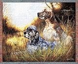English Setter Dogs Cotton Tapestry Throw Blanket