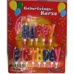 Happy Birthday Kerzenset Trend
