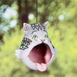 Jim Shore Heartwood Creek Open Mouth Cat Birdfeeder Birdfeeder, 9-Inch
