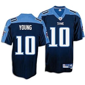 Vince Young Navy Tennessee Titans NFL Premier Jersey