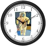 Astronaut or Cosmonaut Wall Clock by WatchBuddy Timepieces (Slate Blue Frame)