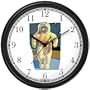 Astronaut or Cosmonaut Wall Clock by WatchBuddy Timepieces (Hunter Green Frame)