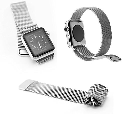 Apple Watch Band,Wiiwatch Milanese Loop Stainless Steel Magnetic Closure Metal Adapter Clasp Bracelet Smart Watch Band Strap for Apple Watch & Sport & Edition 42mm