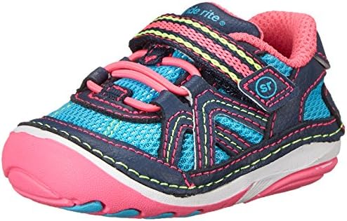 Stride Rite SRT SM Bristol Sneaker (Infant/Toddler),Blue/Pink,3 M US Infant