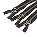 YaHoGa 10PCS 8 Inch (20cm) #5 Antique Brass Plated Metal Zippers Bulk Close End Metal Zippers for Sewing Purse Bags Crafts (#5 Anti-Brass)