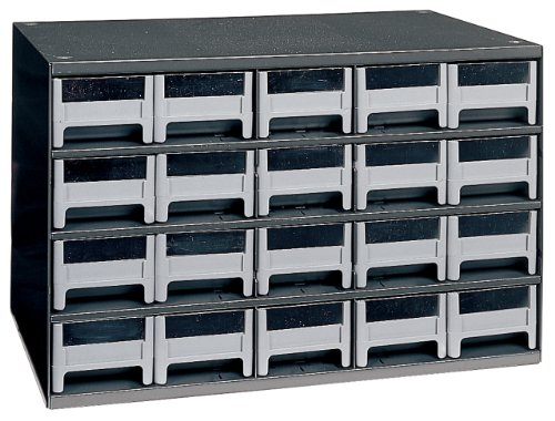 Akro-Mils 19320 20 Drawer Steel Parts Storage Hardware and Craft Cabinet, Grey