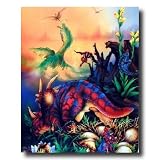 Dinosaurs Triceratops Kids Room Picture Art Print