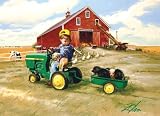 Tractor Ride 1000 pc John Deere Tin