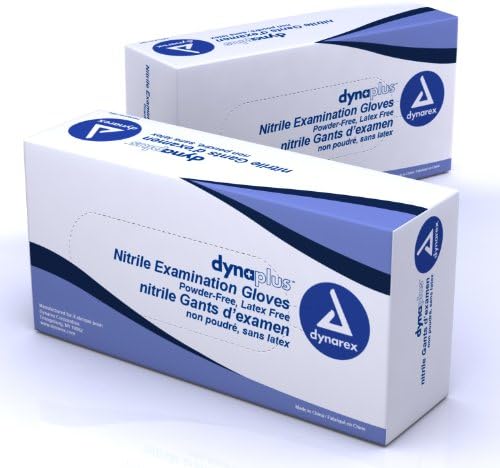 Dynarex Nitrile Exam Glove (non-latex) Powder Free (economy) Blue 10/200/Case (Med)