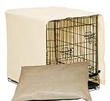 Coolaroo Dog Crate Shade with Pillow, Large, Desert Sand