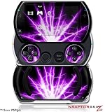 PSPgo Skin and Screen Protector Kit - Lightning Purple fits Sony PSP go