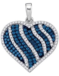 1.50CTW BLUE DIAMOND MICRO-PAVE PENDANT