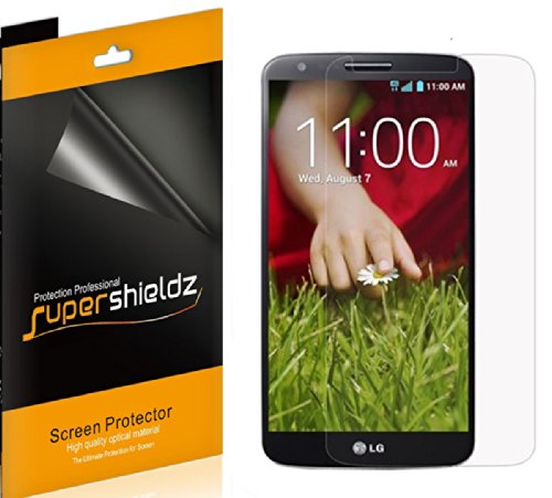 [6-Pack] SUPERSHIELDZ- Anti-Glare & Anti-Fingerprint (Matte) Screen Protector For LG G2 + Lifetime Replacements Warranty [6-PACK] - Retail Packaging