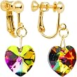 Gold Tone Marea Preciosa Crystal Clip On Earrings