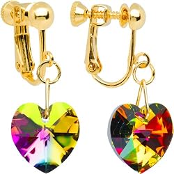 Gold Tone Marea Preciosa Crystal Clip On Earrings