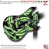 Alecias Swirl 02 Green Skin fits Band Hero, Guitar Hero 5 & World Tour Guit ....