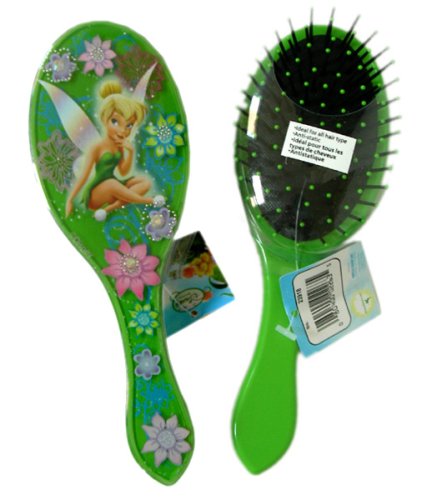 Disney Fairies Hair Fashion - Neverland Tinker Bell Hair Brush Gems Green