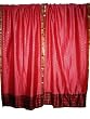 2 Rosepink Polysilk Sari Saree Curtains Drapes Panels Window Dressing