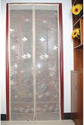 DZT1968(TM)2015 Anti Mosquito Magnetic Stripe Encryption jacquard Screen Window Door Curtain (White)