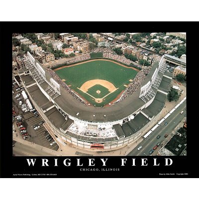 Professionally Framed Mike Smith Chicago Cubs Wrigley Field Sports Poster Print - 8x10 with RichAndFramous Black Wood Frame