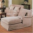 Christina Chaise By Coaster Furniture With Silver Shipping