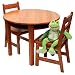 Lipper International Child's Round Table With Shelf And Two Chairs - Espresso