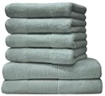 6 tlg. Handtuchset "Liness" (hellgrau...