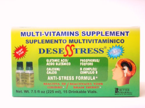Desesstress Plus Sol- Two Pack of 15 Drinkable Vials- One Month Supply