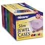 Memorex 50-pack Slim CD Jewel Case (5mm)- Assorted Colors