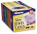 50-pack Slim CD Jewel Case (5mm)- Pink Blue Purple Green Orange